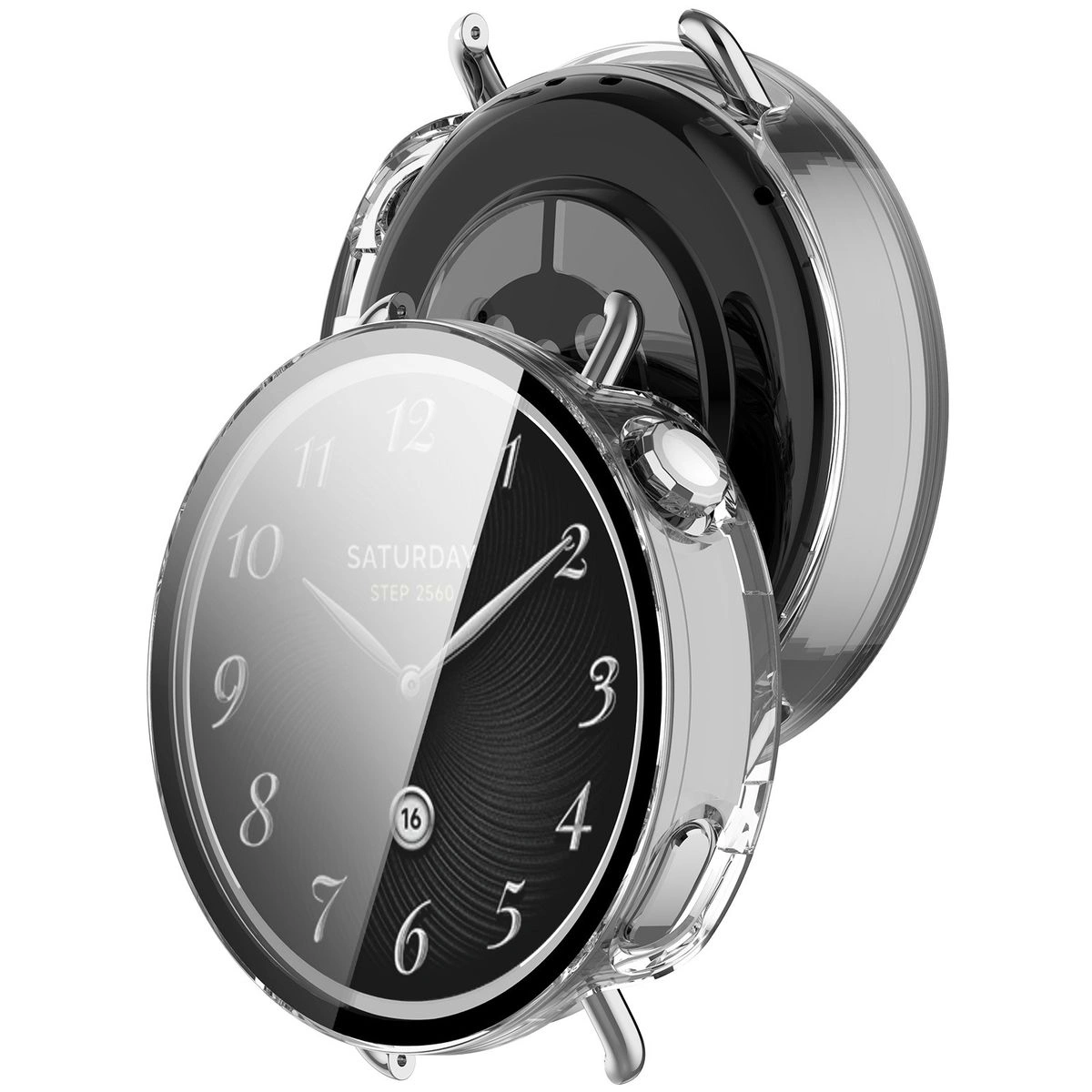 Etui z wbudowanym szkłem Bizon Case Watch Adamo do Xiaomi Watch S4 41 mm